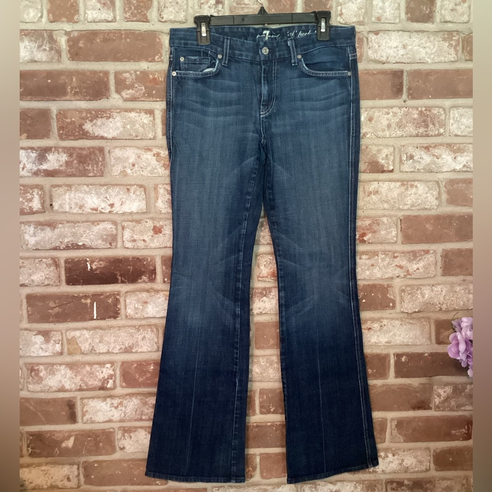 7 For All Mankind A Pocket Wide Leg Jeans Size 30 - Picture 3 of 4